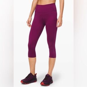 🍋🍋Lululemon Fast and Free Crop II. Size 6. Color Marvel.